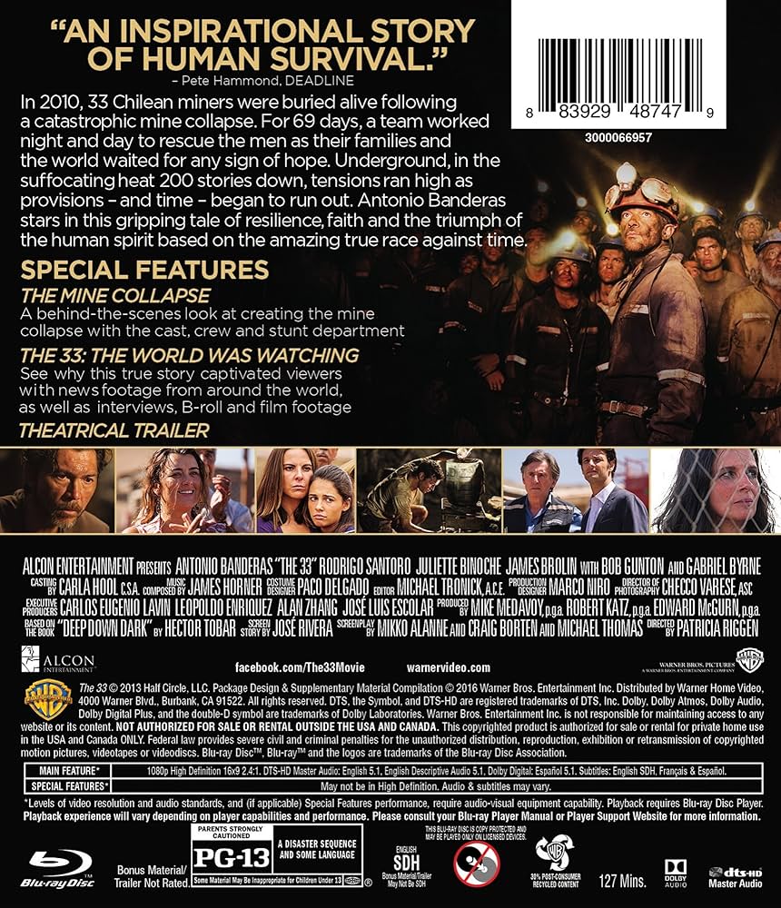 Amazon.com: The 33 (Blu-ray + UV) : Andres Calderon, Carlos