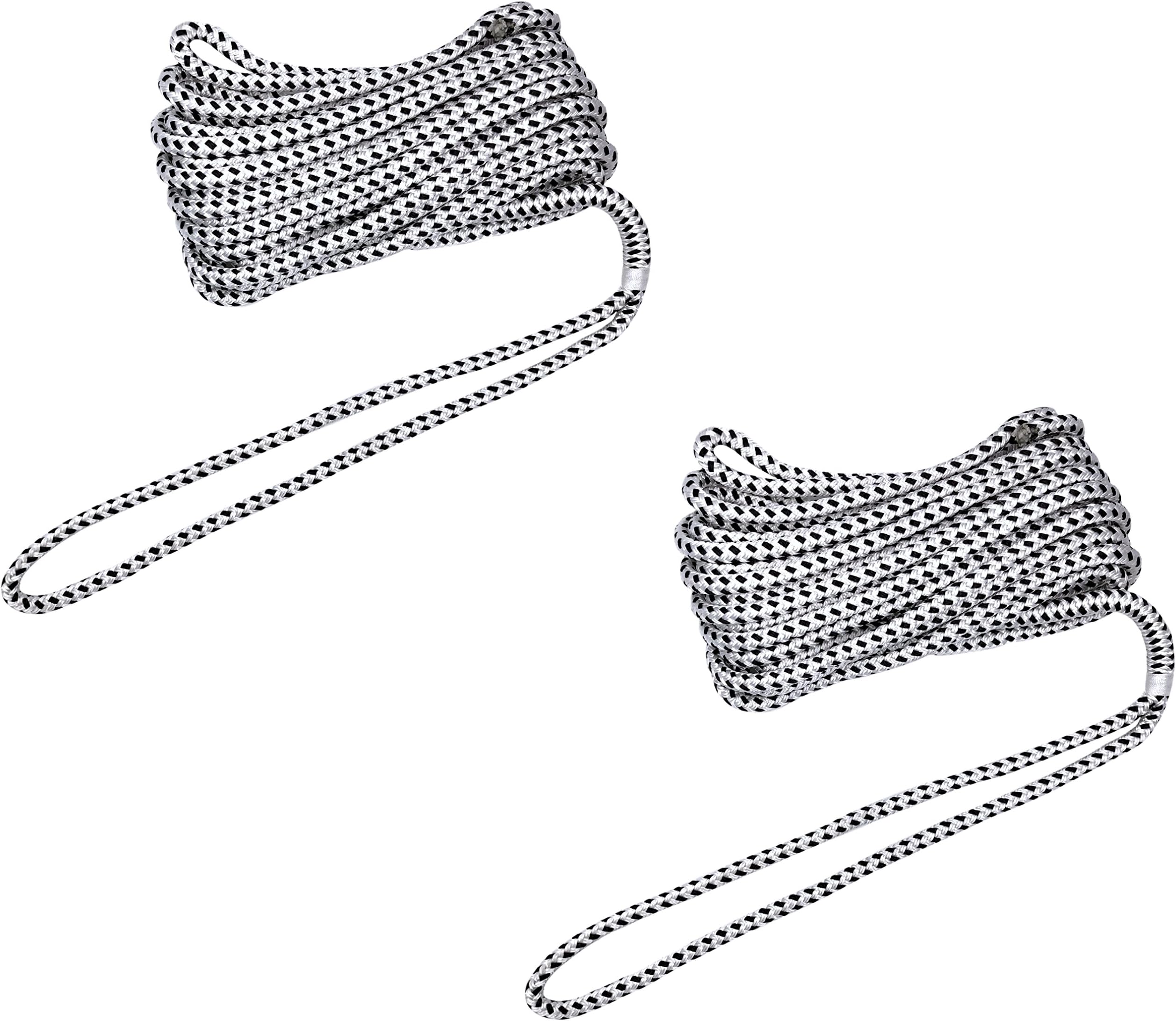 Braided Polyester Rope, Ø 14mm, Length 8m, 60 cm Spliced Loop at one end, Boat Dock Line, Mooring Ropes for Boats, Yacht by SmartProduct - 2 pieces