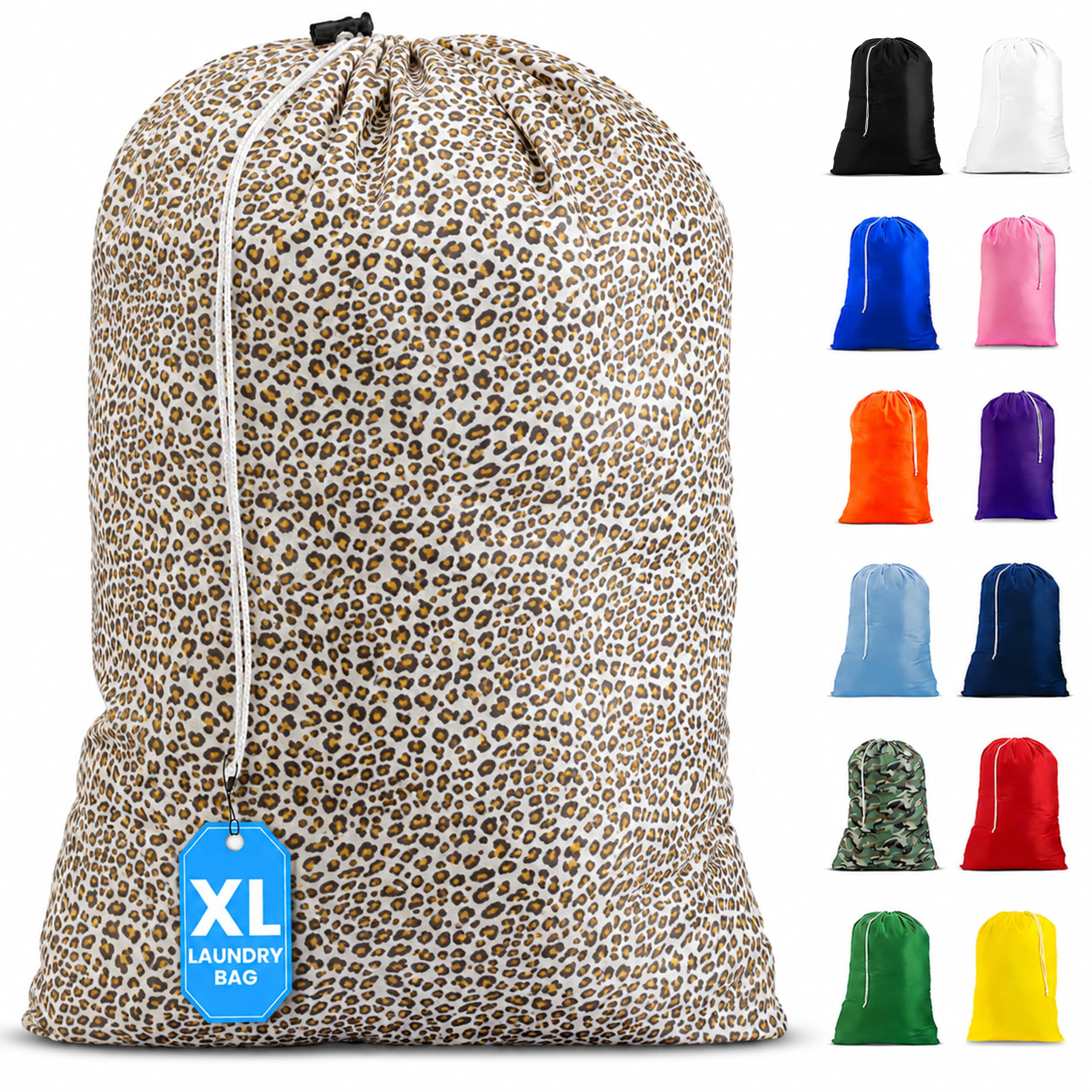 Photo 1 of Handy Laundry XL Nylon Laundry Bag 30"x40", Leopard
