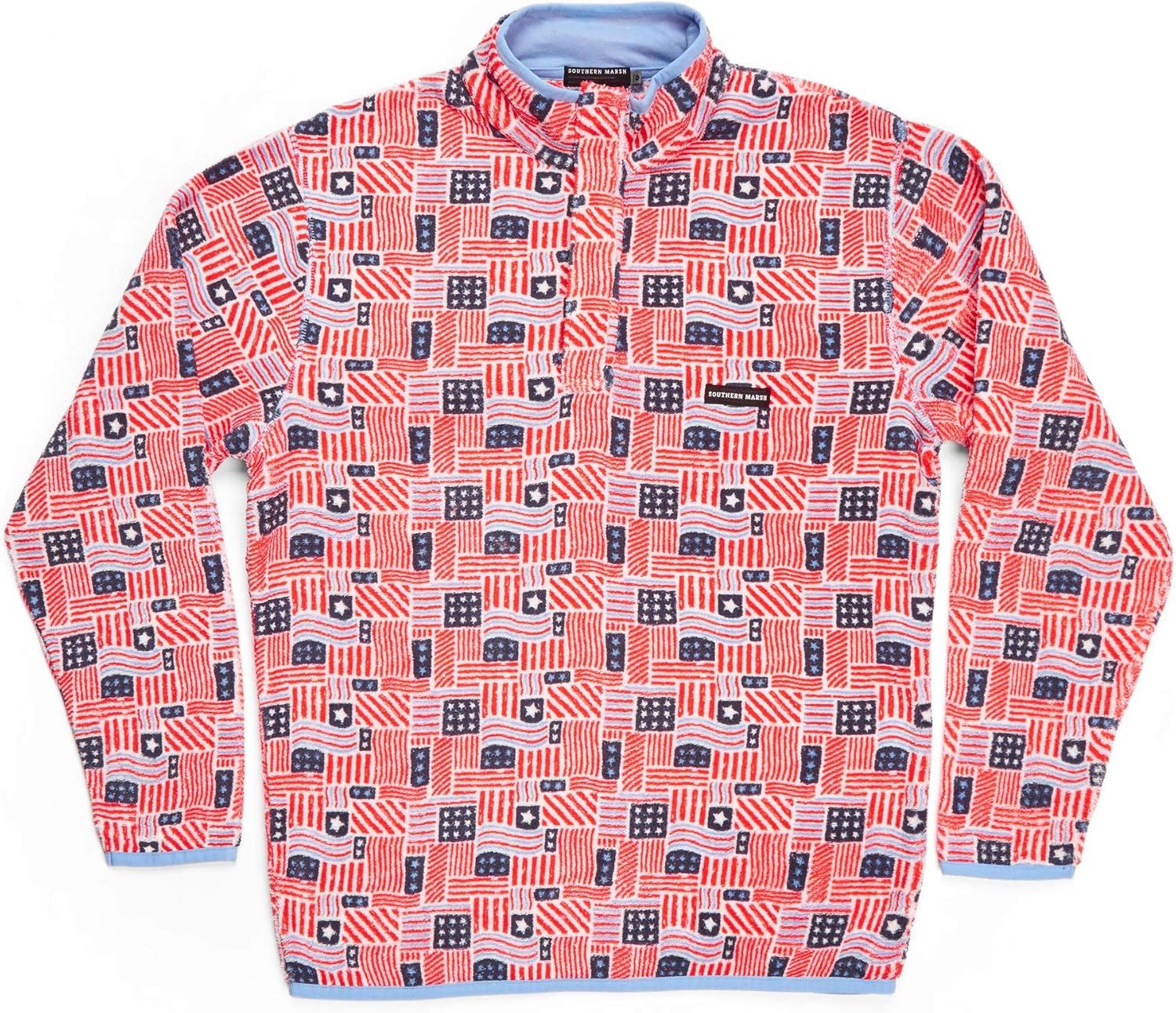 Southern Marsh Star-Spangled Fleece Pullover
