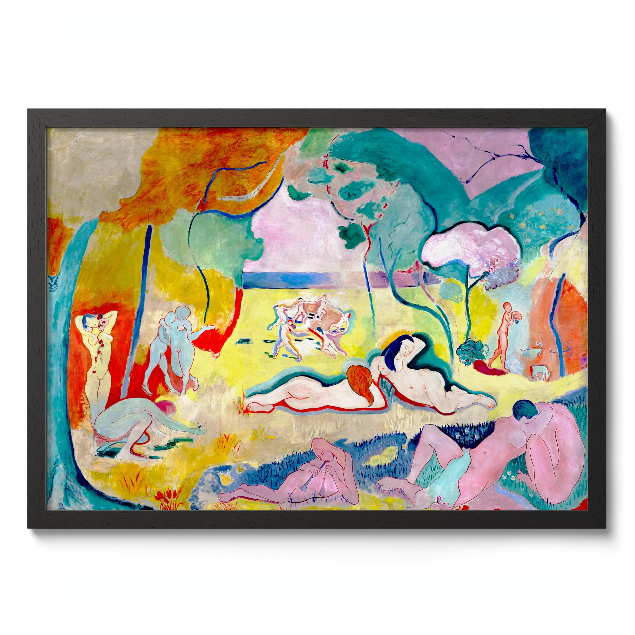 The Joy Of Life Henri Matisse Poster. Classic Art Painting Print, Art Exhibition Neutral Wall Art, Modern Minimalist Home Decor Picture, Archival Matte, 50x70cm (Black Frame) - 50x70cm — image 1
