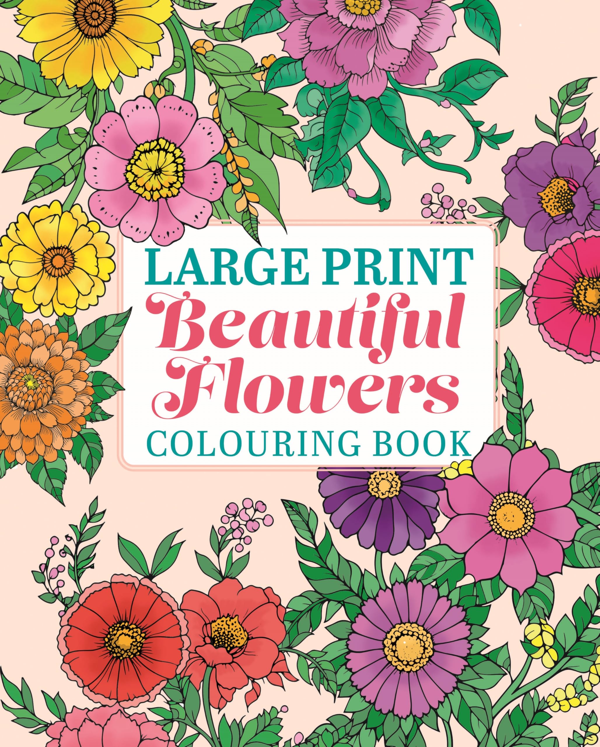 Large Print Beautiful Flowers Colouring Book (Arcturus Large Print Colouring)