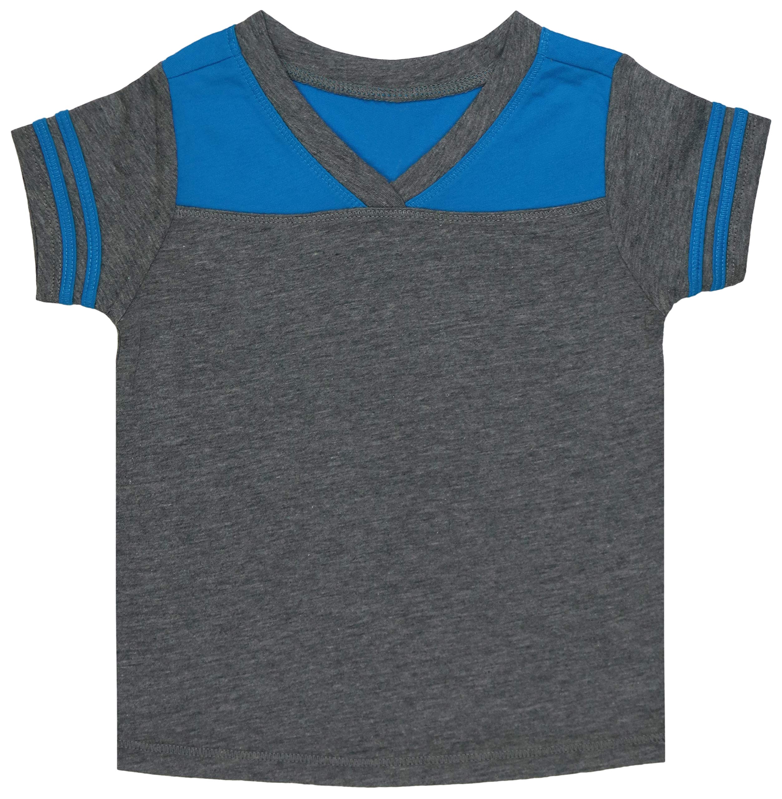 ToBeInStyle Kids Boys Girls Cotton Jersey Contrast Raglan V-Neck Tee T-Shirts