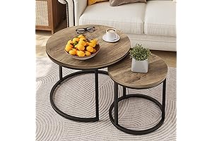 Smuxee Round Nesting Coffee Table Set of 2
