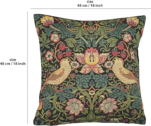 Miniatura 7 de Charlotte Home Furnishings - Fundas de almohada decorativas bohemias para sofá, sala de estar, fundas de almohada cuadradas de fresa negra de 18 x