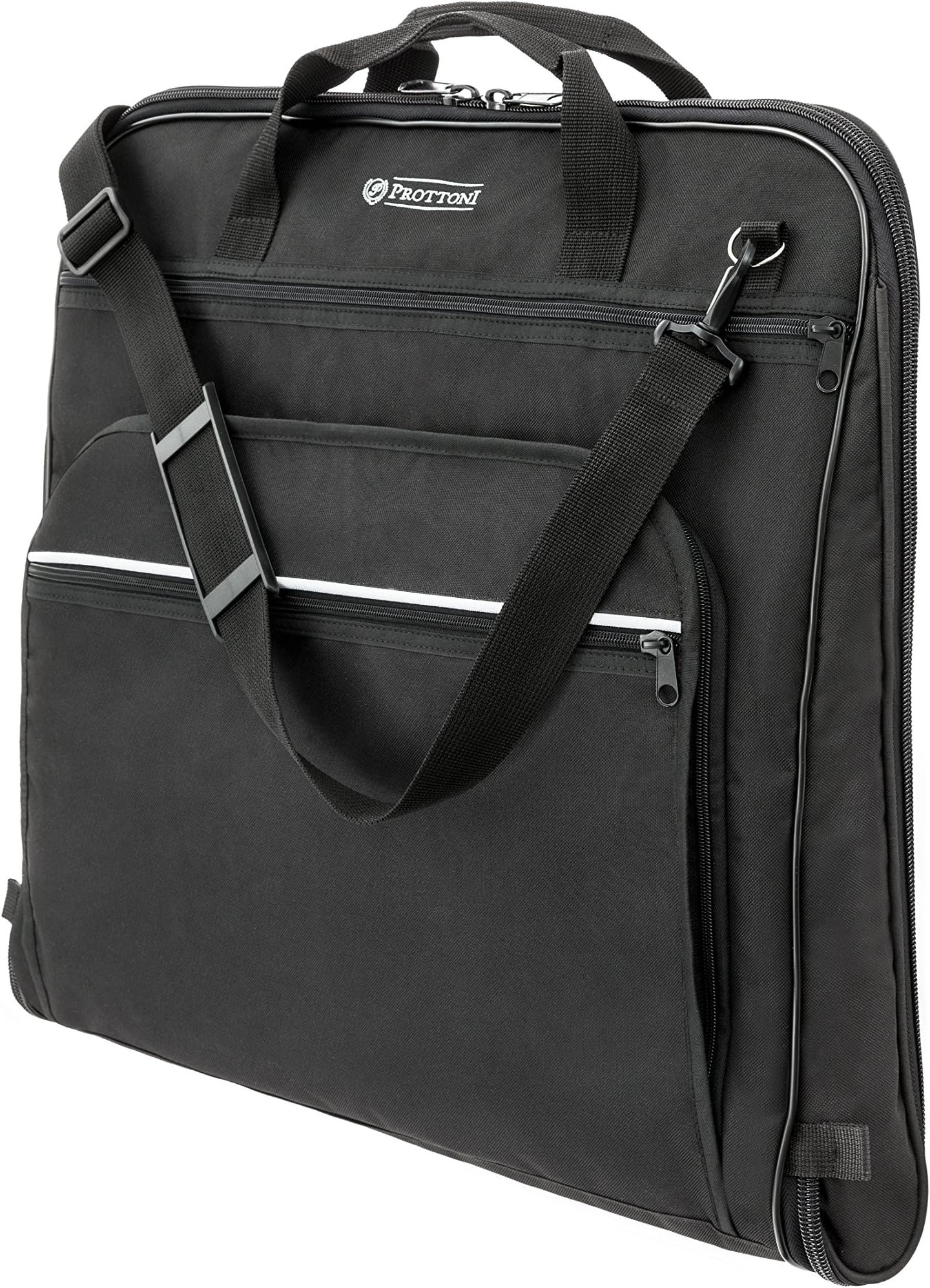 44" Premium Garment Bag - Built-in Hook - Shoulder Strap - Suit Bag with YKK Elements
