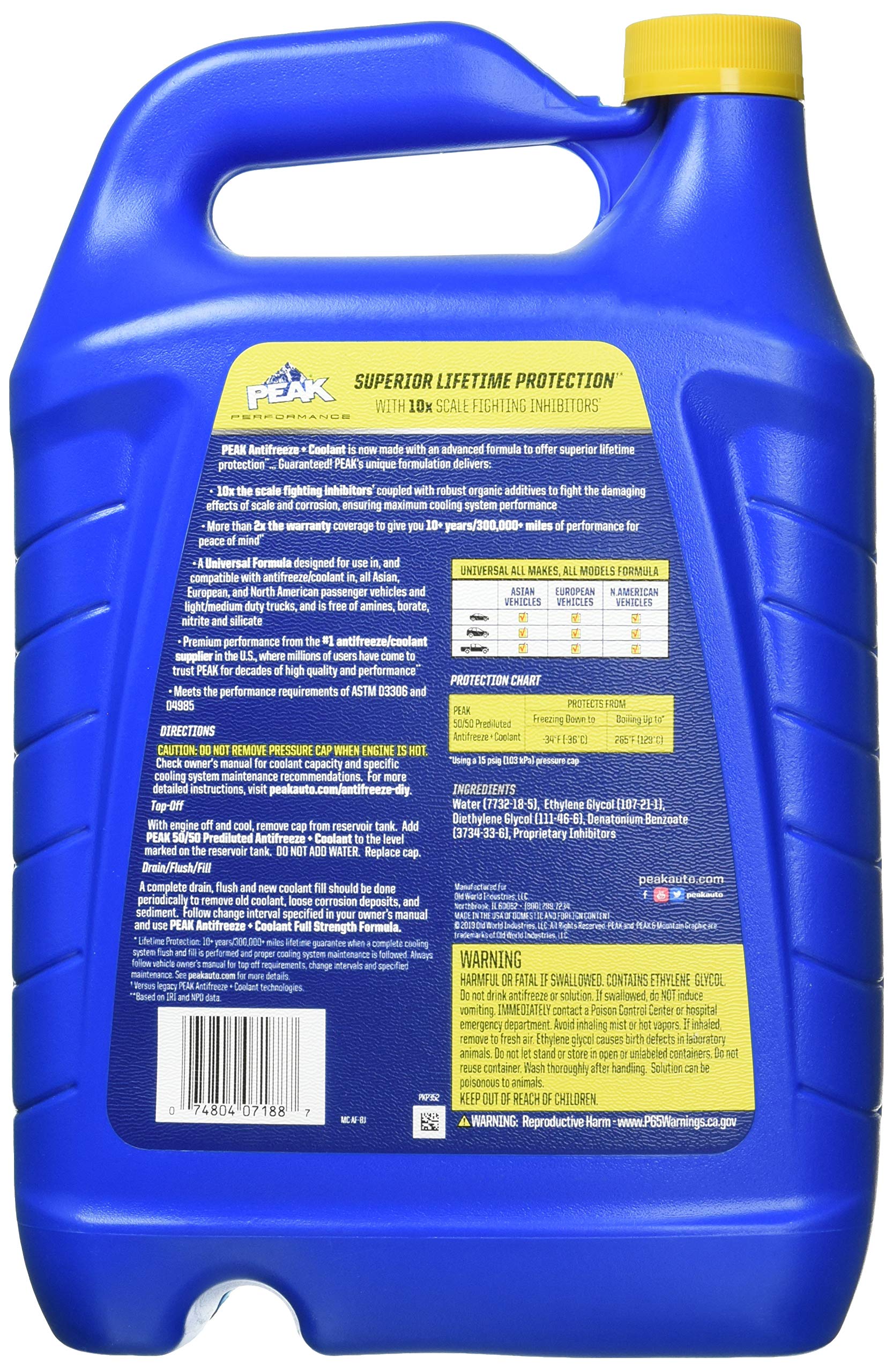 PEAK Long Life 50/1 is 127.8 Fl Oz /2 Pack Net Wt 255.6 Fl Oz