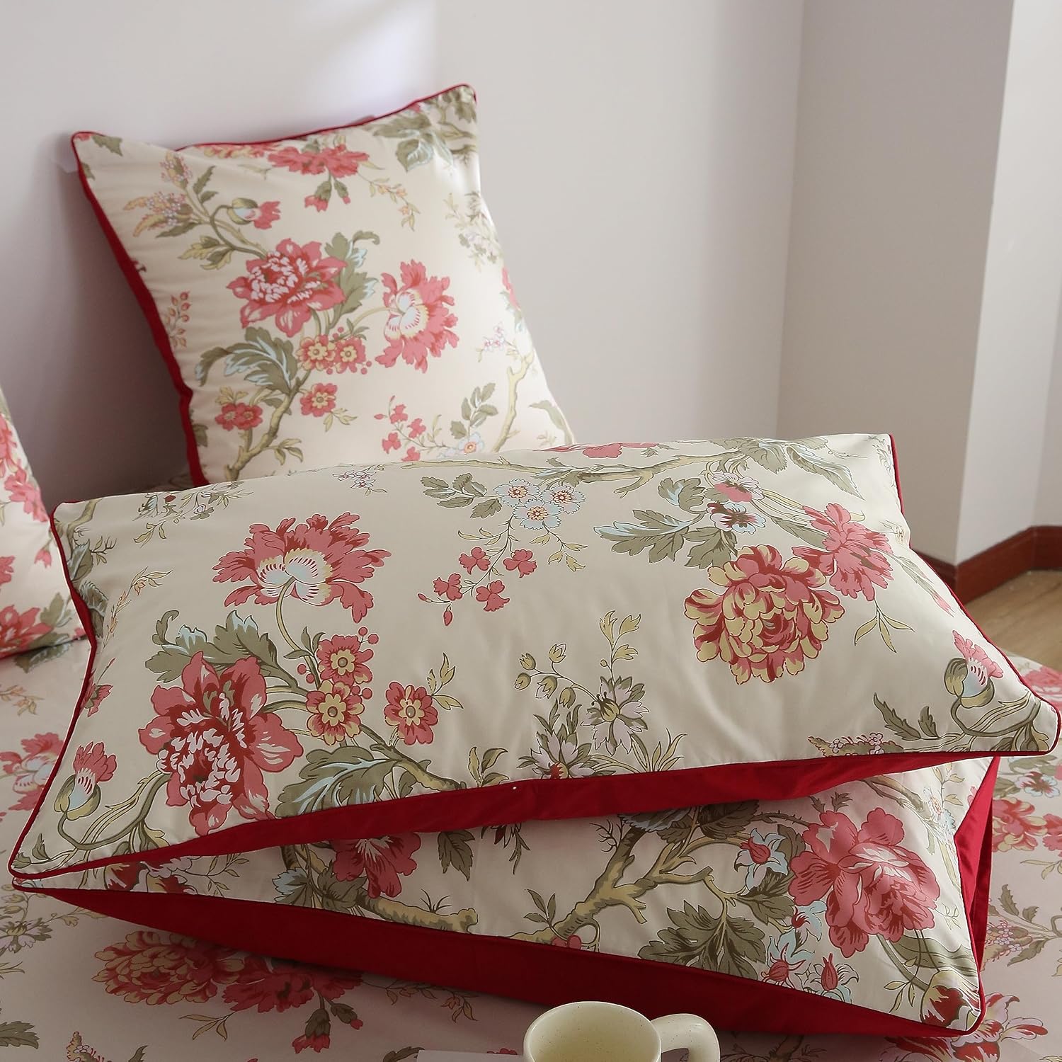 Floral Pillowcase Pillow Shams 100 Egyptian Cotton