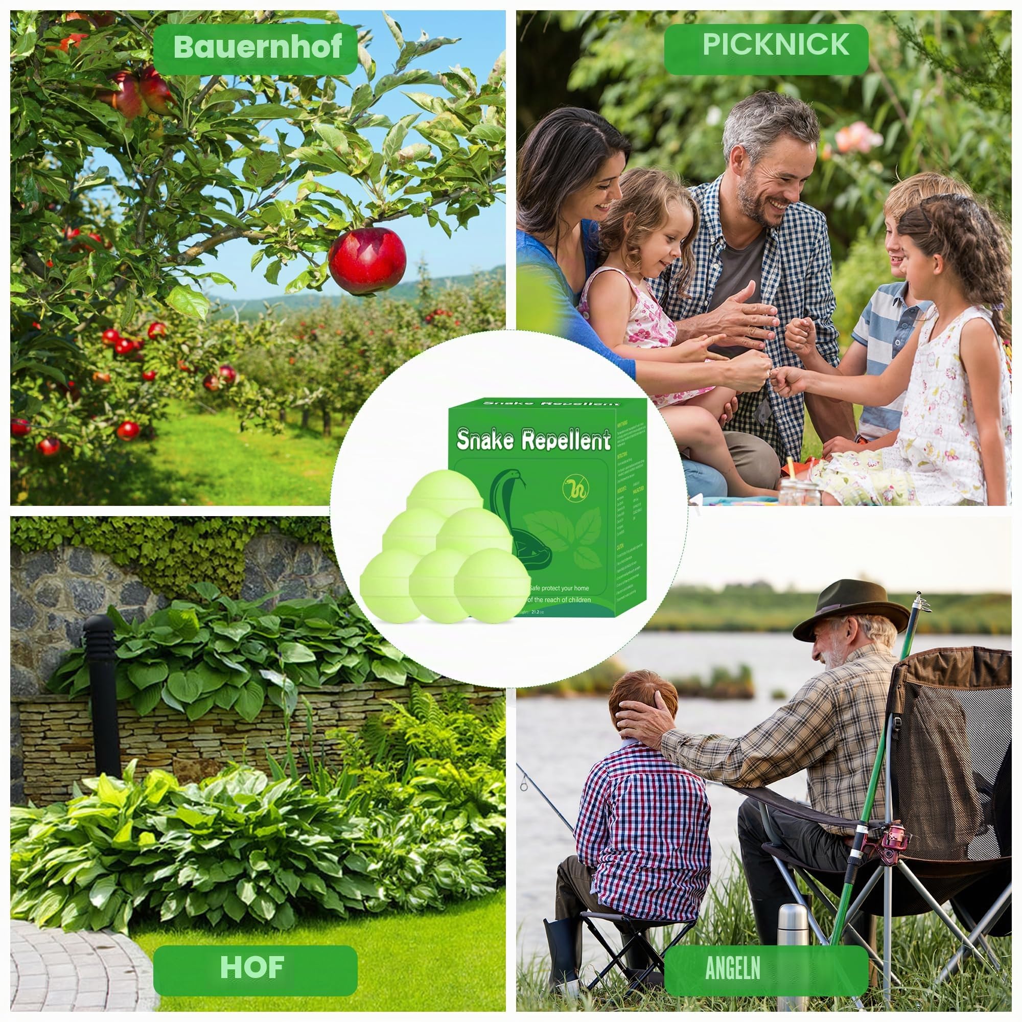 36 x Hof-Schlangenabwehrmittel, leistungsstarker Eidechsenabwehr, für den Innen- und Außenbereich, für Gartenrasen, natürliches Eidechsenabwehr, für Outdoor-Fischerei