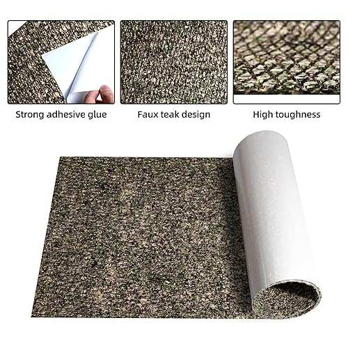 Vista 45 de FOCEAN Suelo de lancha de espuma EVA, cubierta de lancha, teca sintética, para suelo marino, para lancha motora, caravana, yate, kayak, tabla