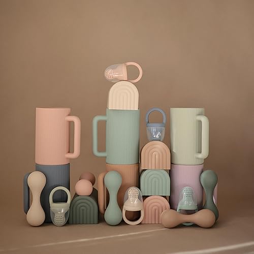 Miniatura 6 de mushie Taza de enjuague de baño para bebé, 100% silicona de grado alimenticio, taza de enjuague para champú y lavado corporal para niños (lila suave)