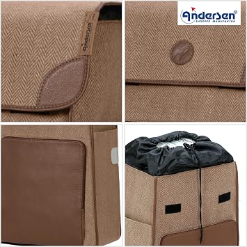 ANDERSEN Elik Replacement Bag Brown 38 L for Shopping Trolley