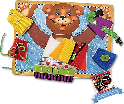 Bear Theme Paquete de tablero de rompecabezas de habilidades básicas con 1 tema compatible con M&D Scratch Fun Mini Pad (03784)