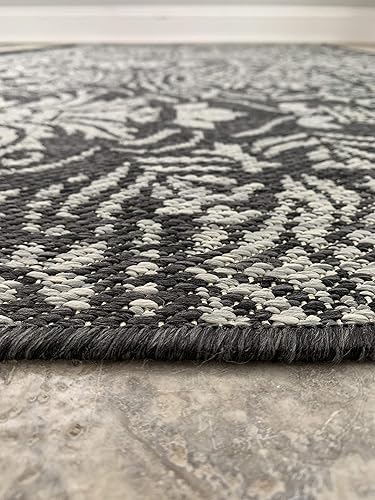 Miniatura 8 de Benissimo Alfombra de interior y exterior de 6 x 9 pulgadas, colección La Petite, alfombras con respaldo de yute para sala de estar, dormitorio,