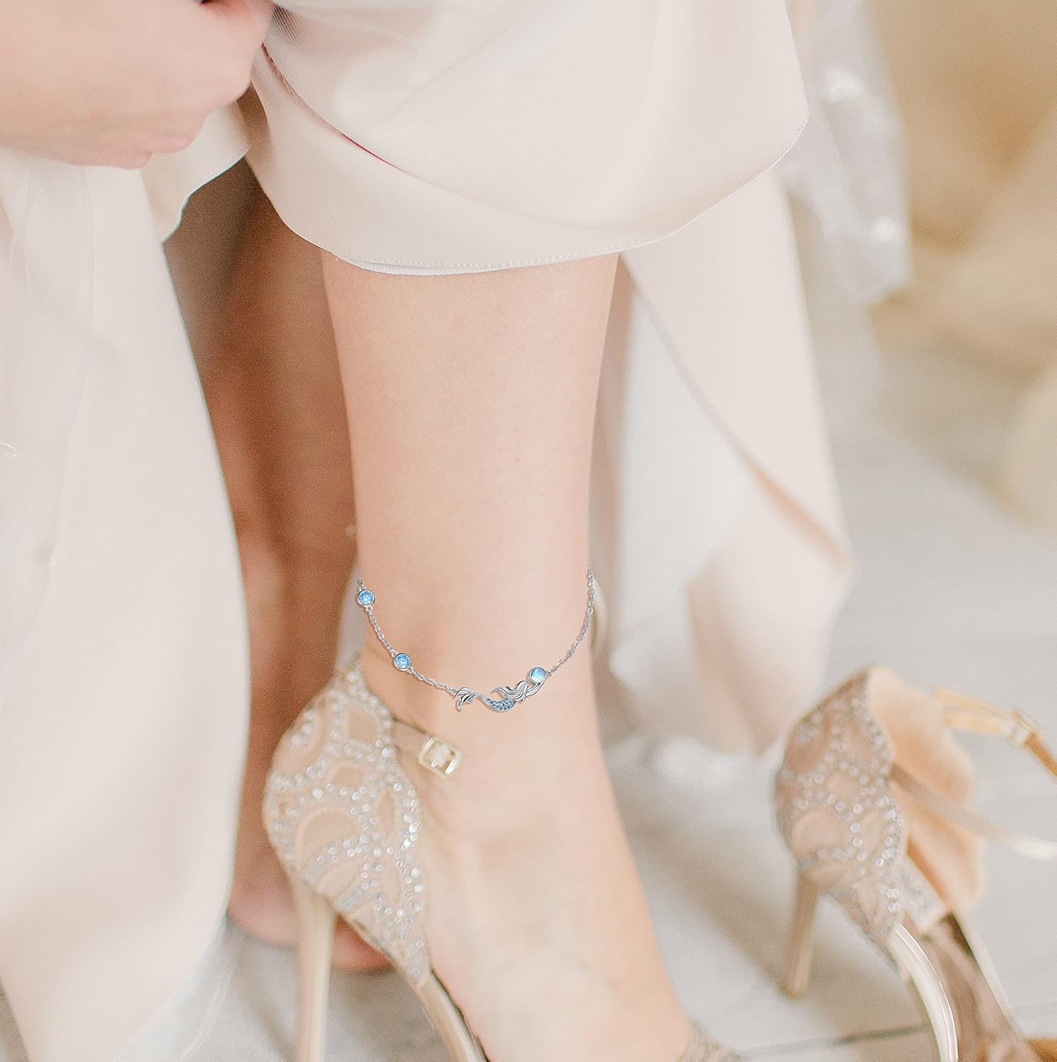 Cute Animal Flower Anklet S925 Sterling Silver Jewelry Gift For Women Girls Daughter Sister - Image 4