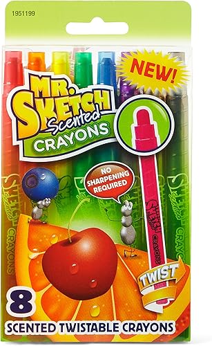 Mr. Sketch 1951199 - Crayones perfumados giratorios, los colores pueden variar, 8 unidades