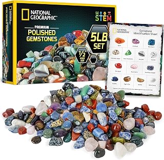 National Geographic Polished Stones and Crystals 5 Lb. Bulk Collection