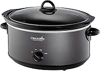 Crock-Pot 7-Quart Manual Slow Cooker Charcoal - Family Size Serves 8+, Fits 6-lb Roast, Dishwasher Safe Stoneware