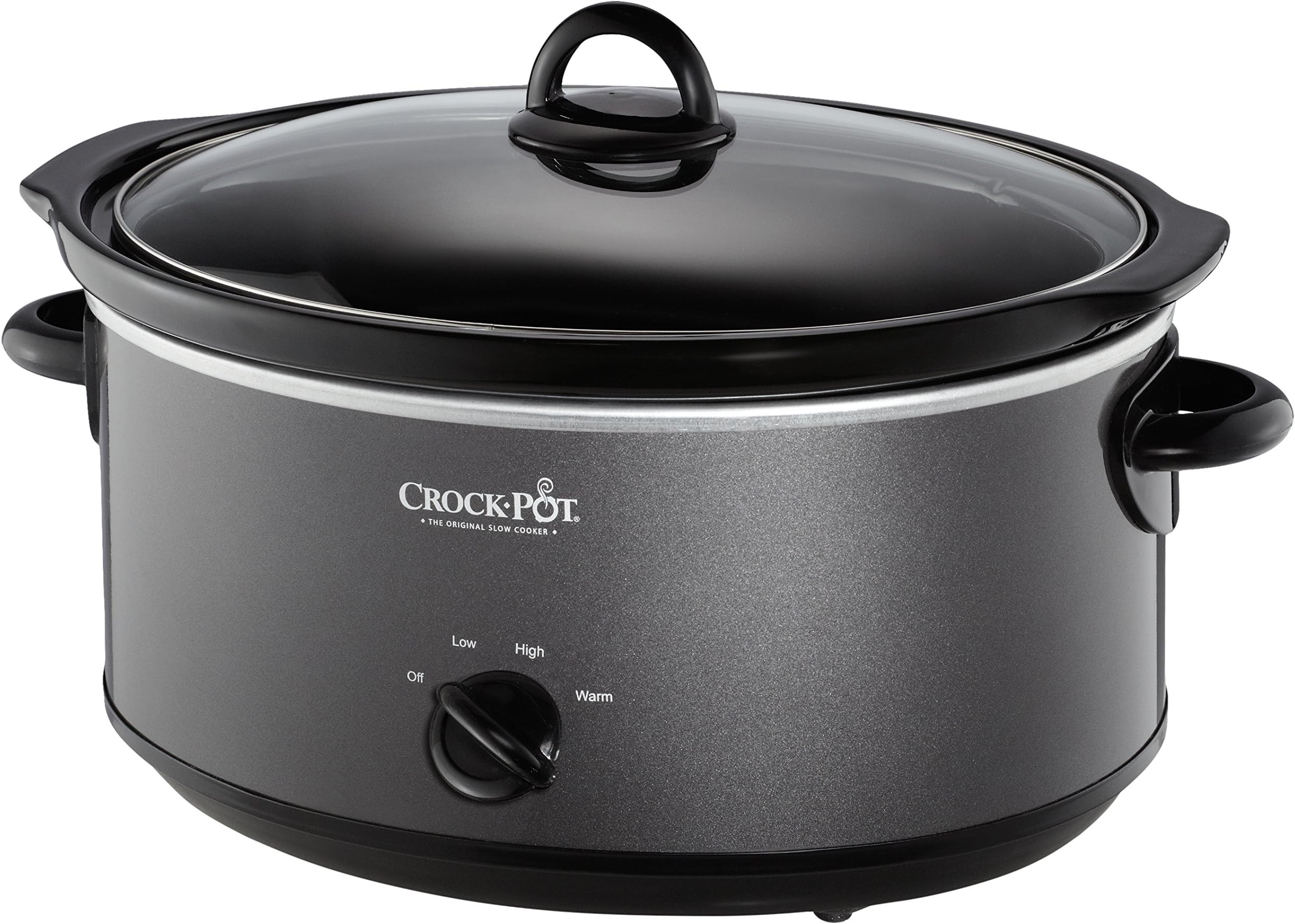 Crockpot SCV700-KC Clockpot, 7-Quart, Charcoal