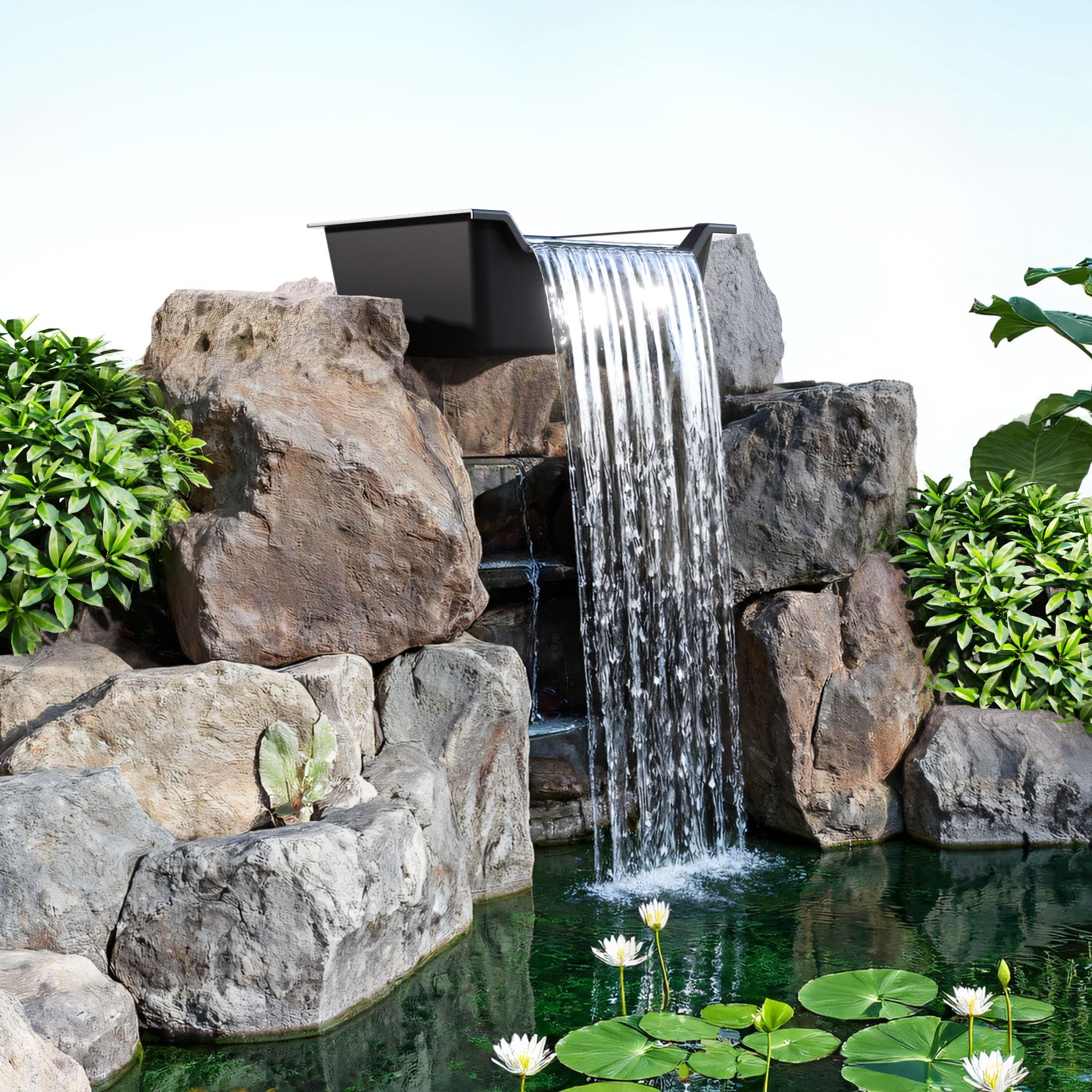 Waterval waterbak - cascade opvangbak vijverbak 75l