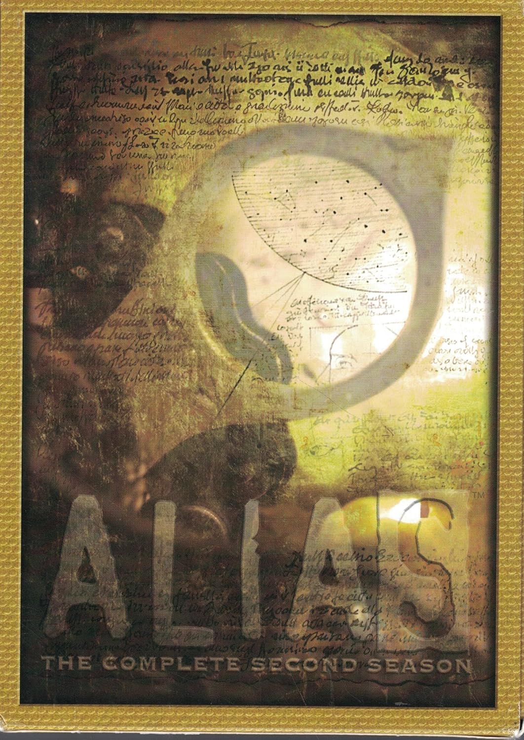 Back cover of Alias The Complete Second Season DVD set with episode list and special features