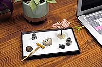 Vista 4 de Nature's Mark, Mini kit de decoración de mesa de jardín Zen con accesorios (8 pulgadas de largo x 5 pulgadas de ancho, rectángulo C)