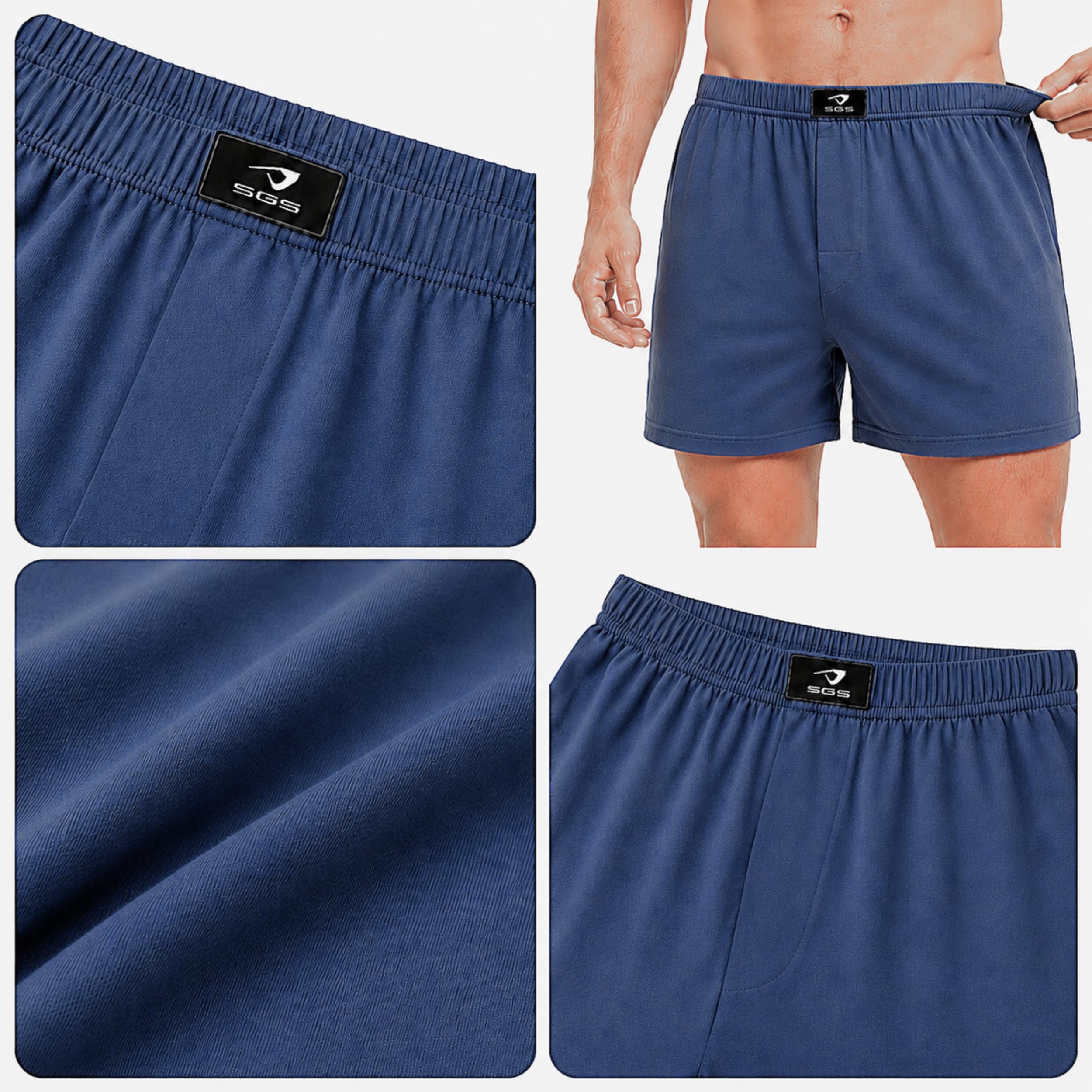 SGS Calecon Homme - 6 ou 10 Pack Boxer Homme Coton - Confortable et Ample - sous-Vêtements Premium