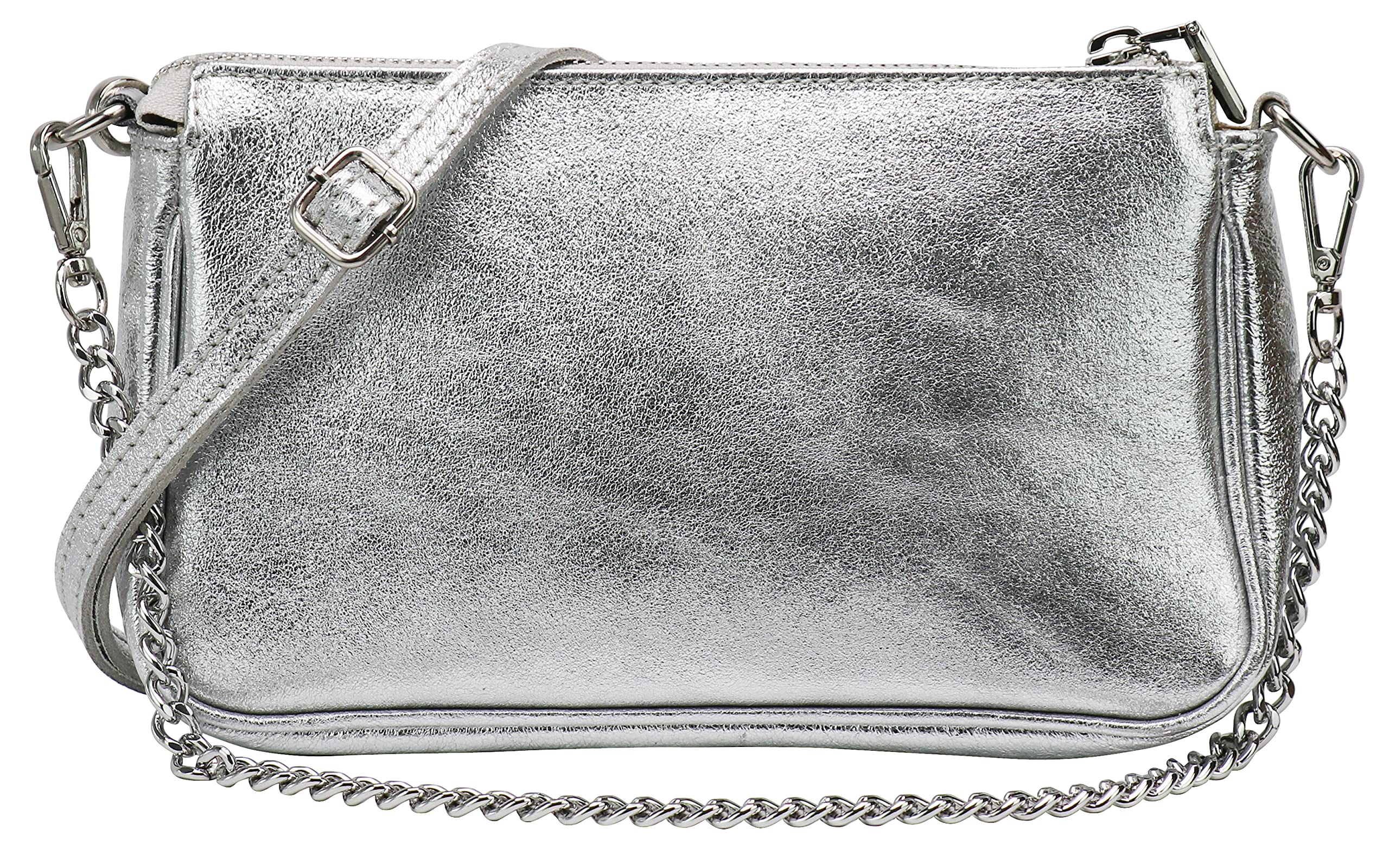 SH Leder Jennie G323 - Borsa a tracolla in vera pelle, 23 x 13 cm