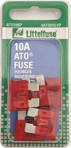 Littelfuse 0ATO010.VP ATO 32 voltios 10 Amp fusible cardado, (paquete de 5)