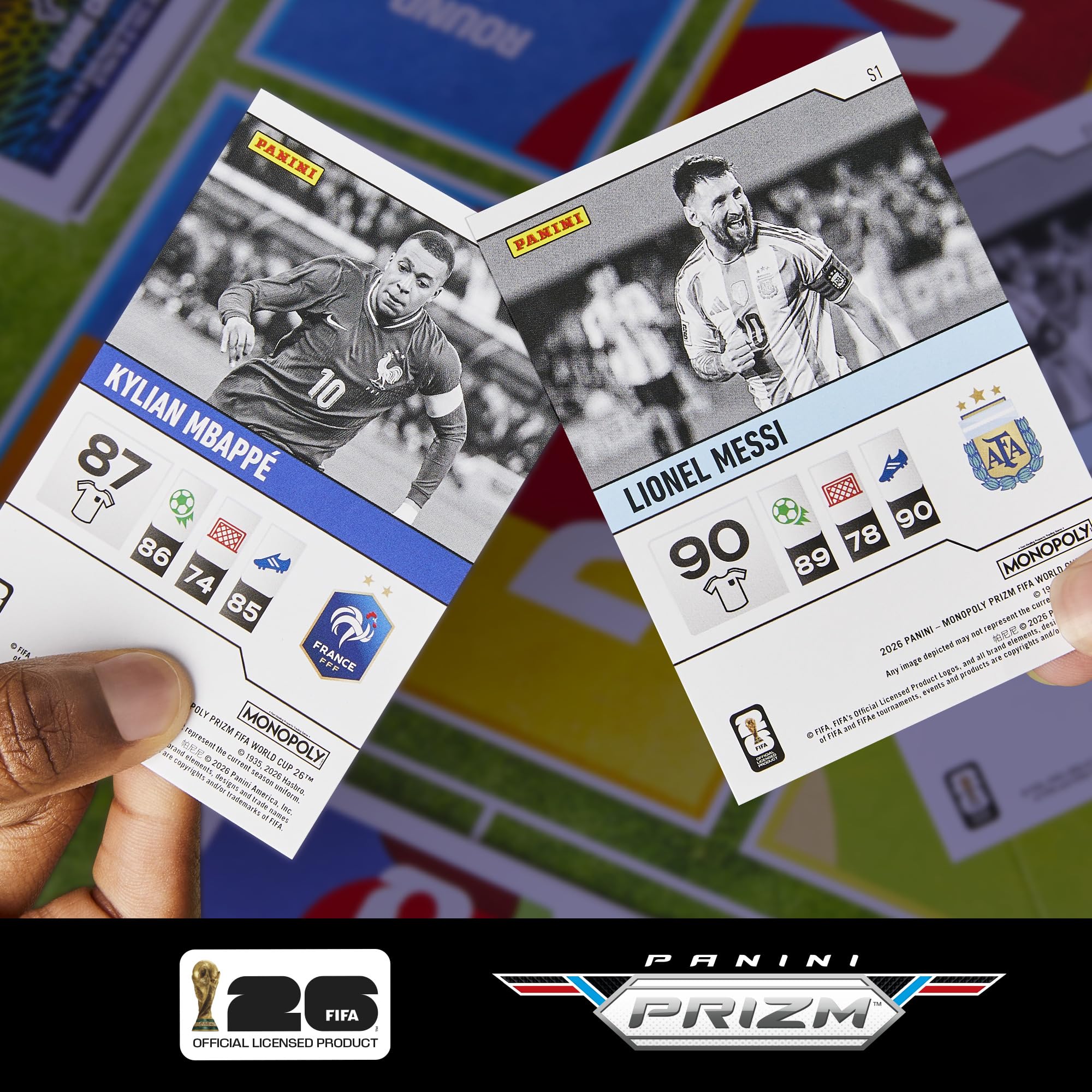 Jeu Monopoly Panini Prizm : Coupe du Monde de la FIFA I Jeu de société sur Le thème du Football et Cartes à Collectionner Monopoly Panini Prizm Coupe du Monde de la FIFA 2026 I Âge : 8 + - Version