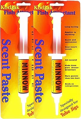 Kodiak Fish Attractants Fishing Scent Attractants, Injector, Minnow Scent 2 Pack