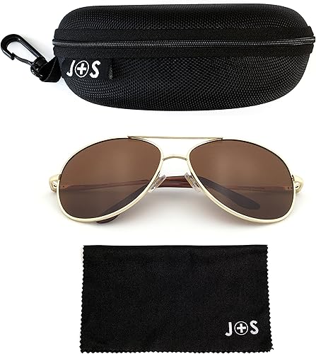 Miniatura 2 de JS - Lentes de sol clásicos de estilo militar polarizados 100 de protección frente a la radiación ultravioleta