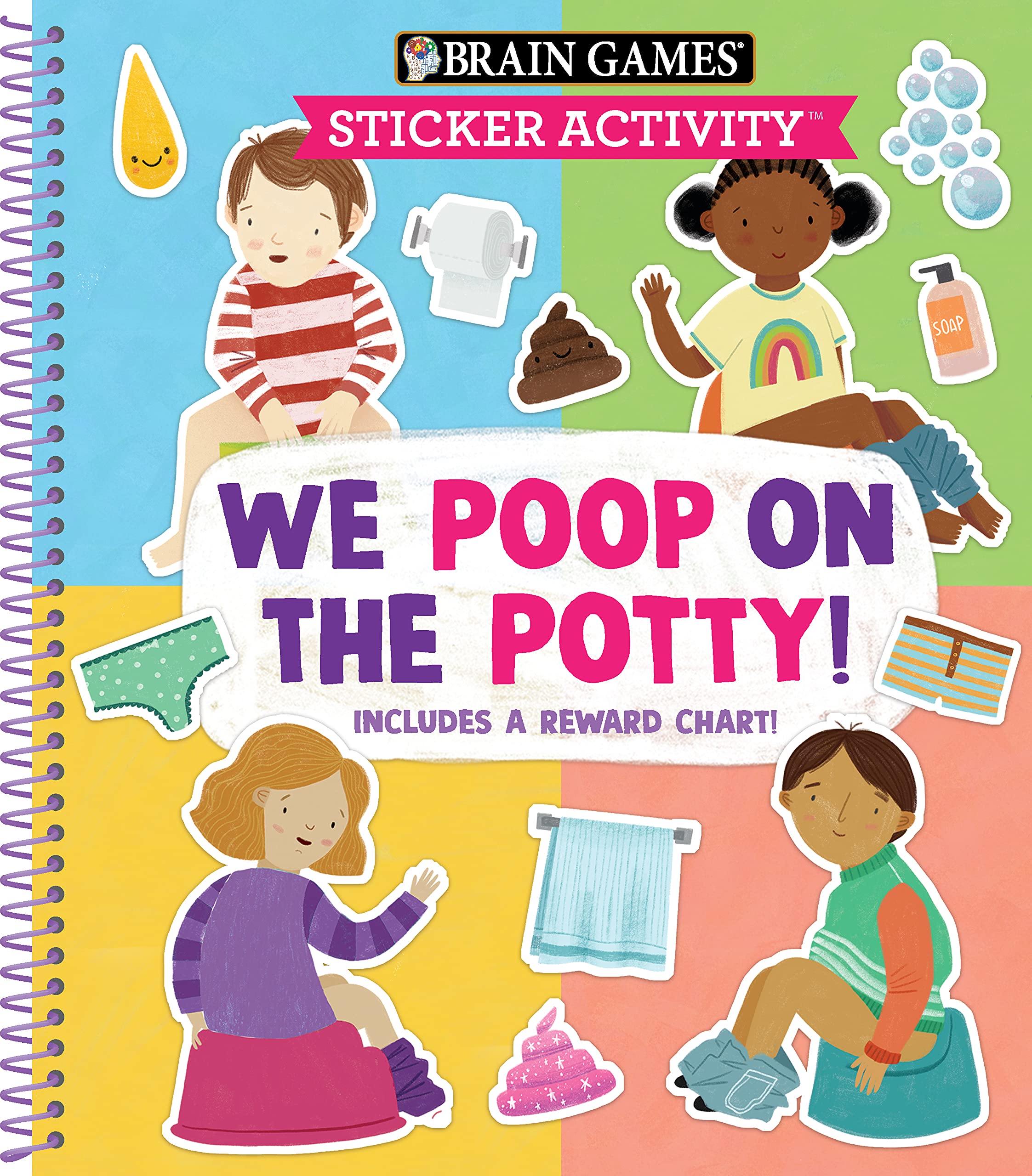 Photo 1 of Brain Games - Sticker Activity: We Poop on the Potty!: Includes a Reward Chart