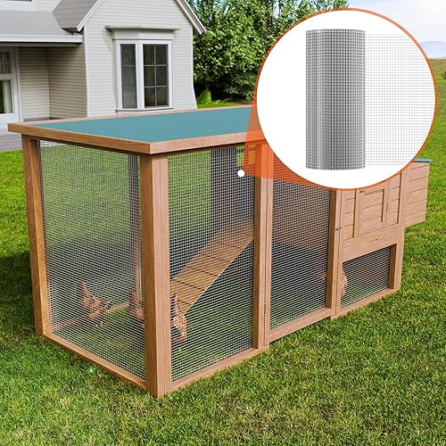 Miniatura 8 de VEVOR Paño de Alambre para Hardware, 12 pulgada 24 pulgadas x 100 pies 19 Calibre, Rollo de Malla de Alambre Galvanizado Sumergido en Caliente,