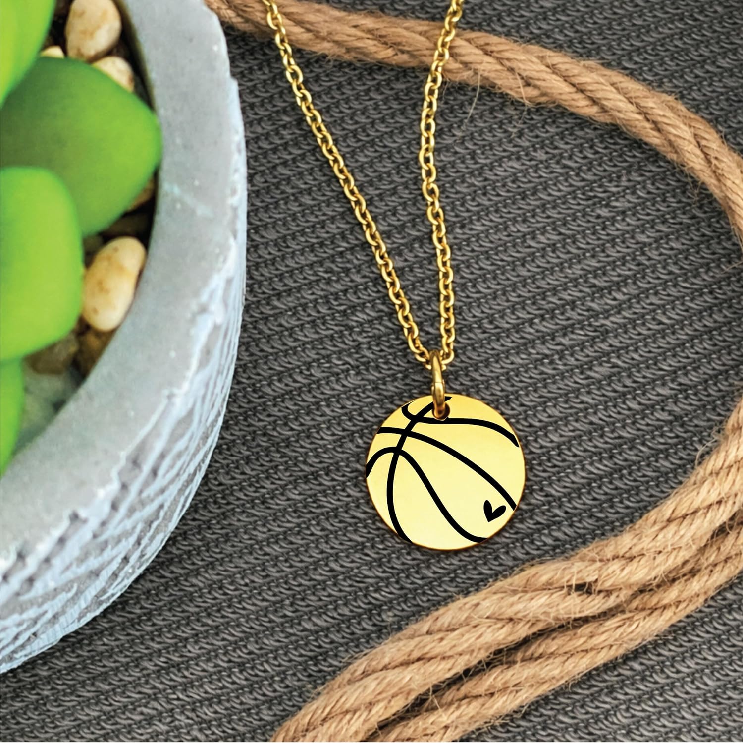 Sports Mom Necklace - Stainless Steel, Gold Silver Rose Gold - Soccer Basketball Baseball Volleyball Football, Sports Fan Jewelry for Women - For Game Day - Athletic & Team Spirit Jewelry for Fans, Players & Moms - Image 4