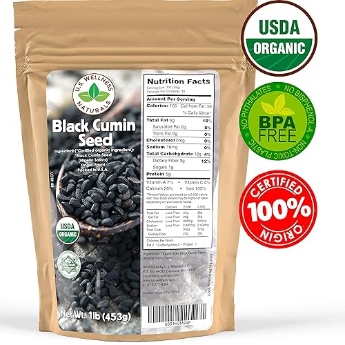 Miniatura 5 de Semilla de comino negro de 1 libra 16 onzas a granel de Nigella Sativa semillas negras egipcias a granel 100 certificadas por USDA alcaravea negra -