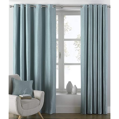 Blue Eyelet Curtain Amazon Co Uk