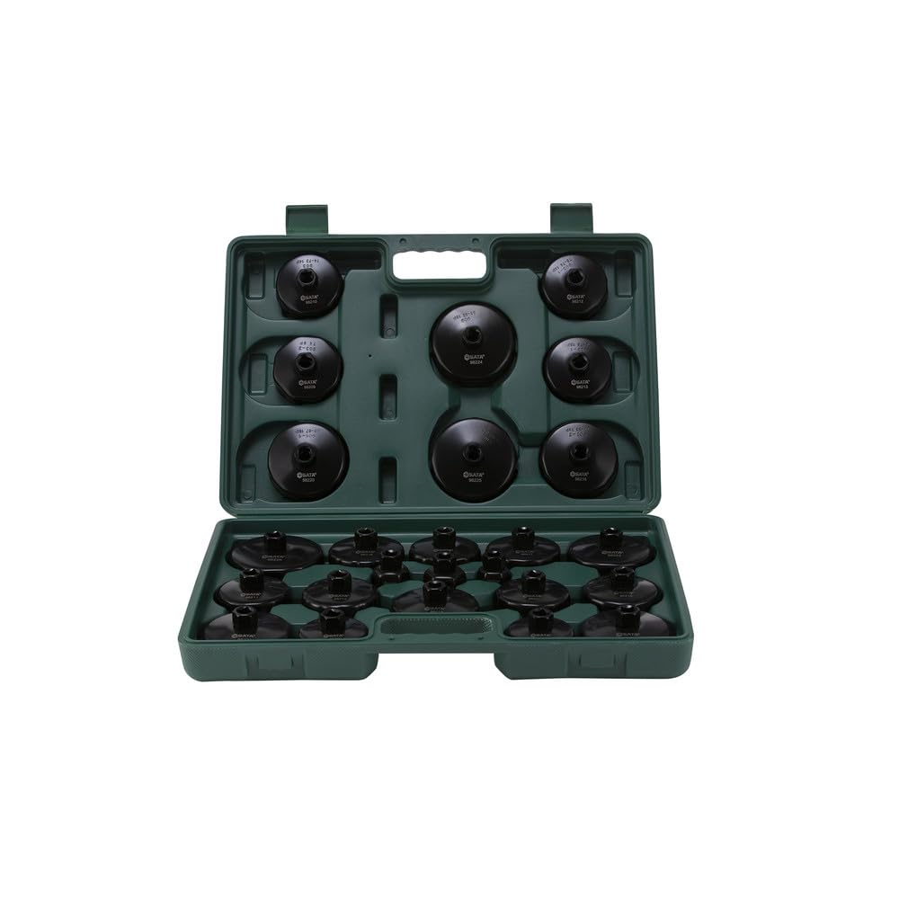 SATA Set di chiavi universali per filtro olio ST09705 (motore set oil), compatibile con azionamento da 1/2", superficie rivestita elettrolitica nera per durata e resistenza alla corrosione