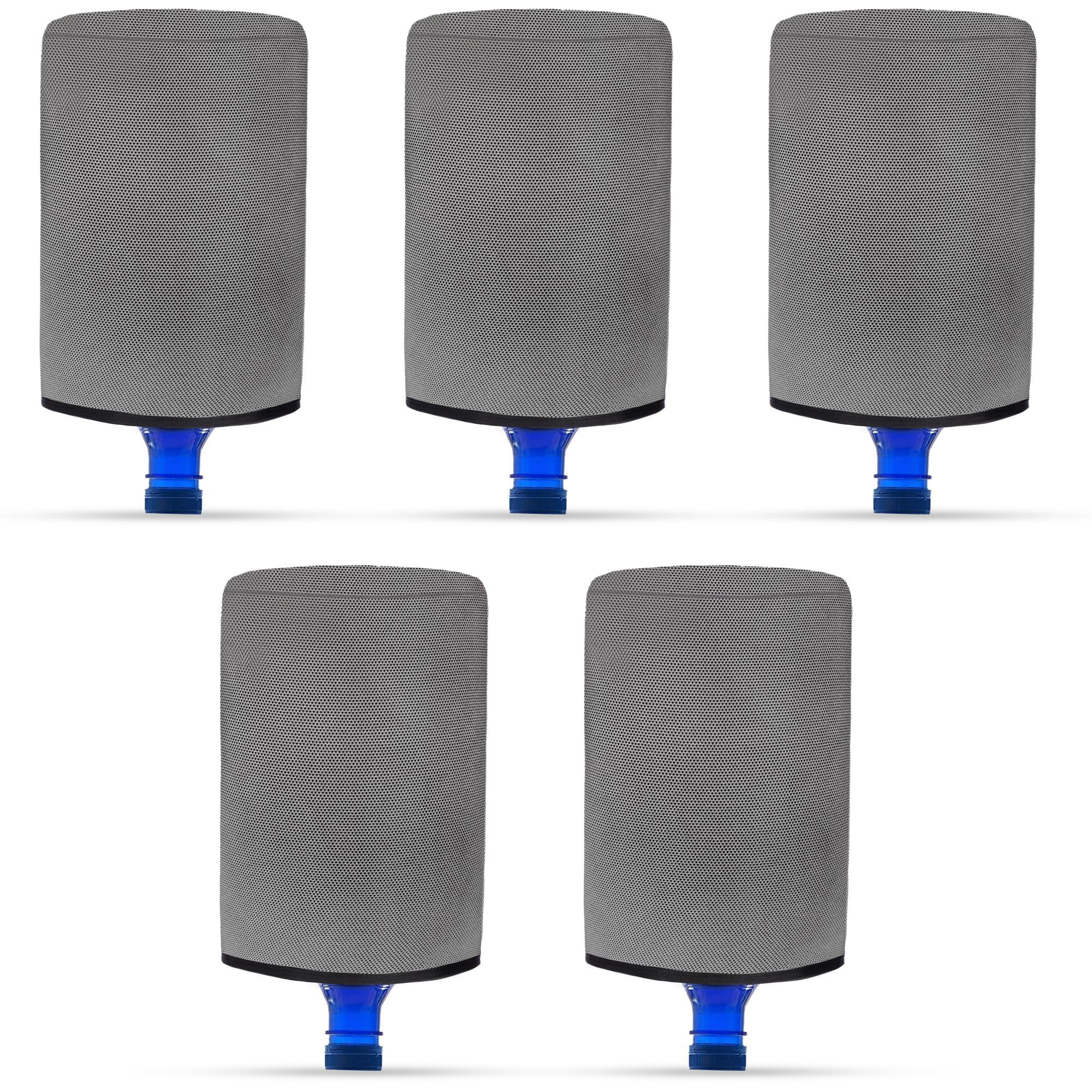 CRASOME Water Dispenser for 20 ltr / Litre Bottle Jar Cover (Grey Pack of 5)
