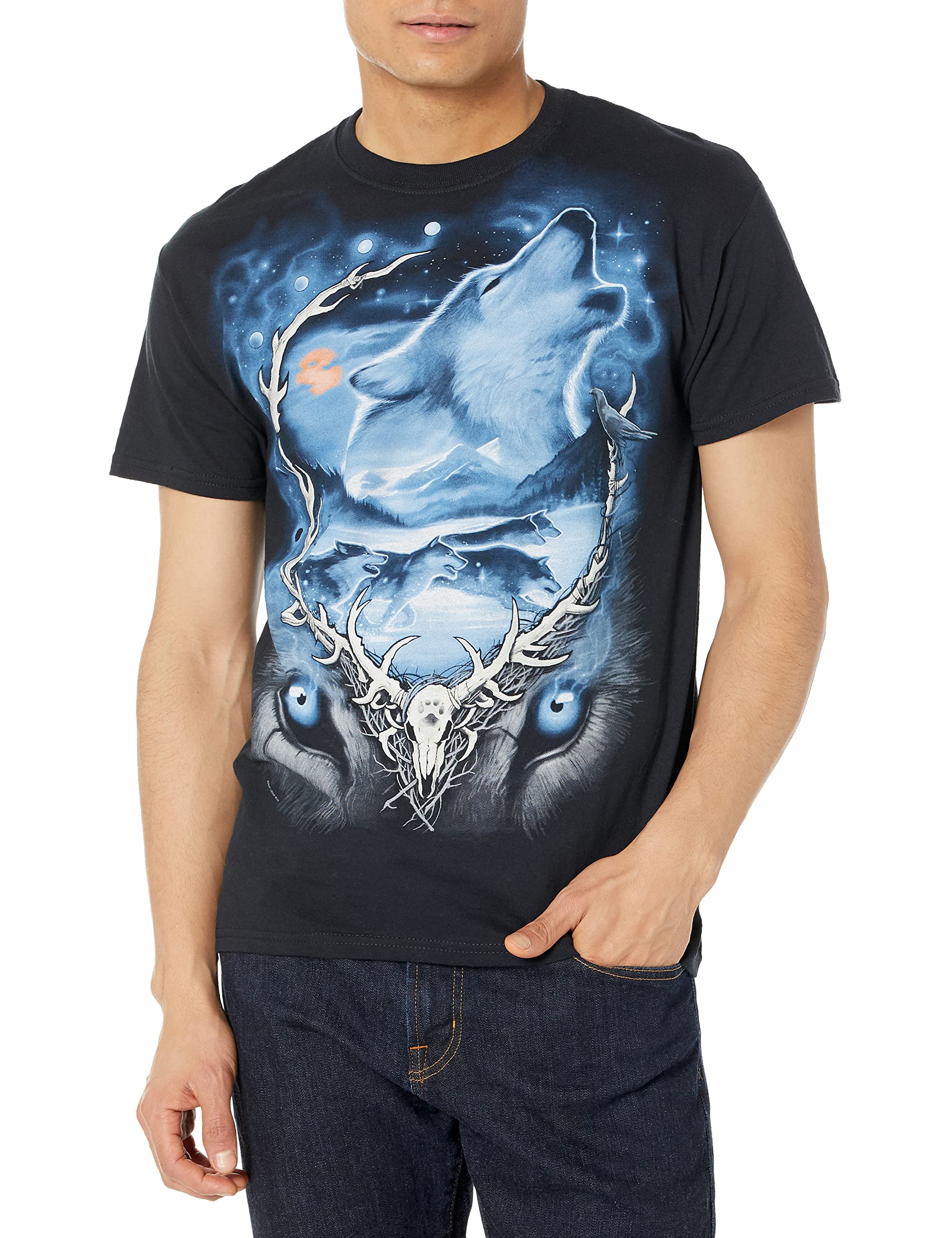 Liquid Blue Uomo 31114-Black-XXX-Large Maniche Corte T-Shirt - Nero - XL