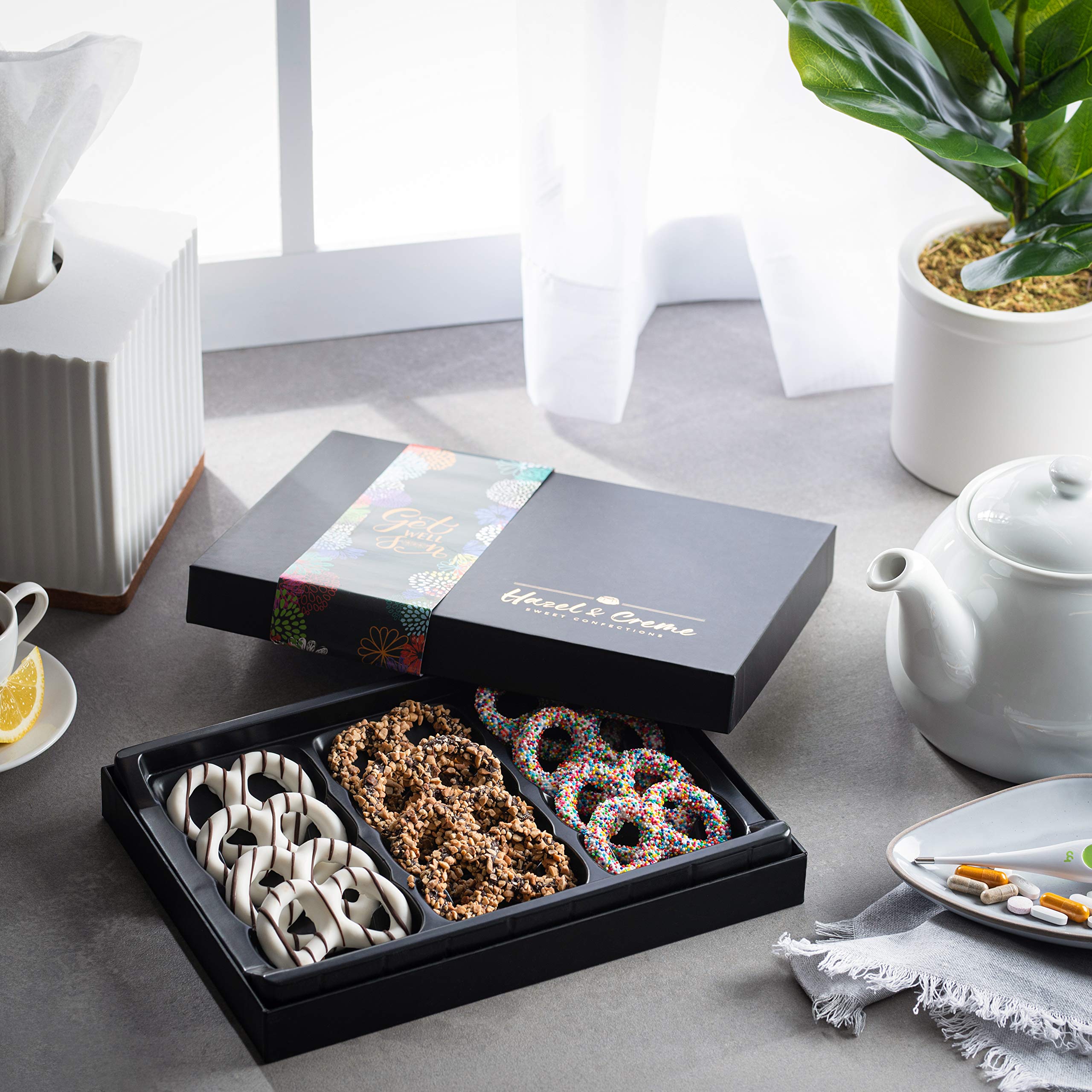 HANSlabelle Premium Special Kit 9点セット Amazon.com : Hazel & Creme Gourmet Get Well Pretzels - Get Well