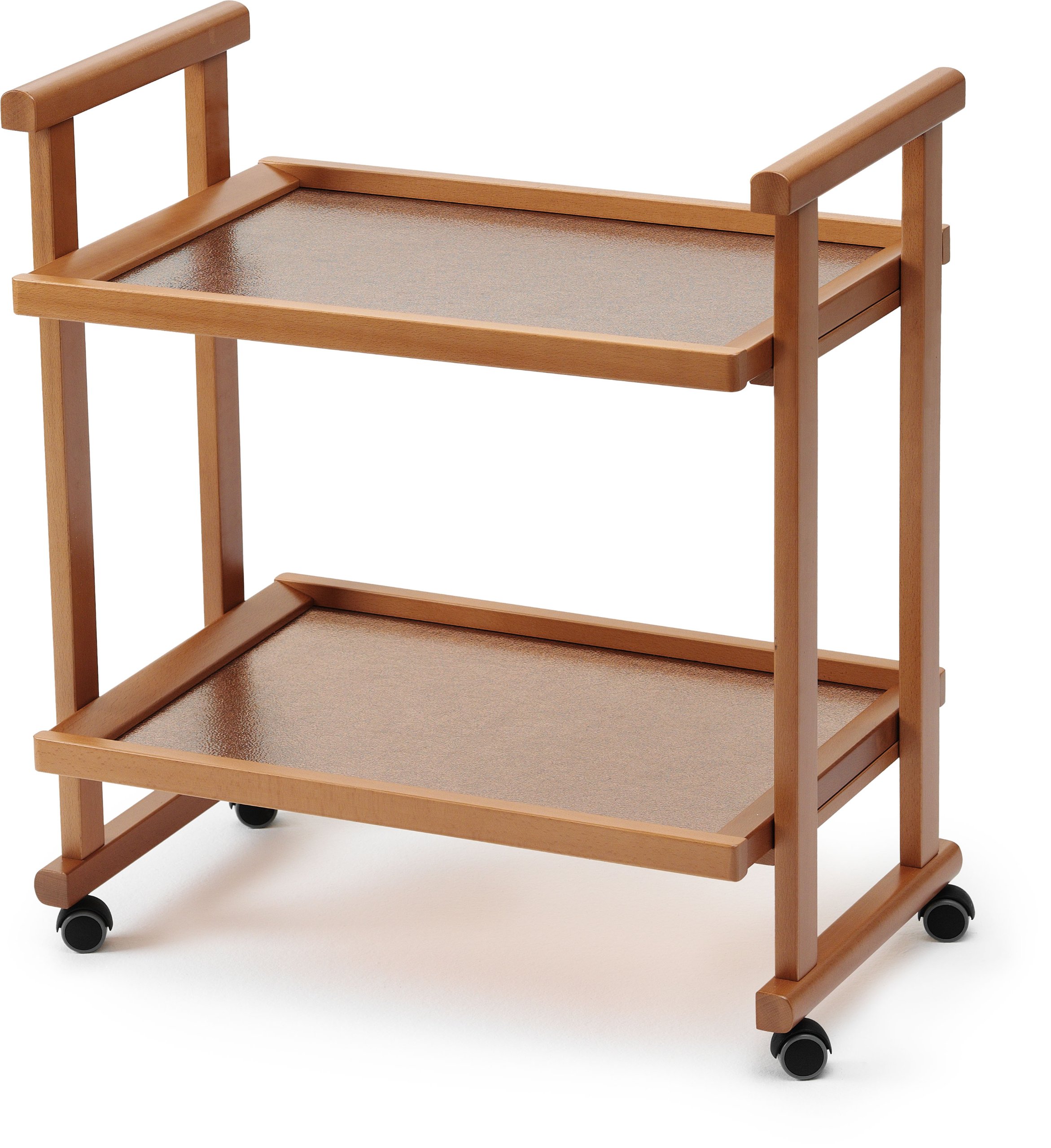 ARREDAMENTI ITALIA Carrito de Cocina Anthony, Madera - Servicio/decoración - 2 bandejas - Color: Madera de Cerezo Ar-It il Cuore del Legno