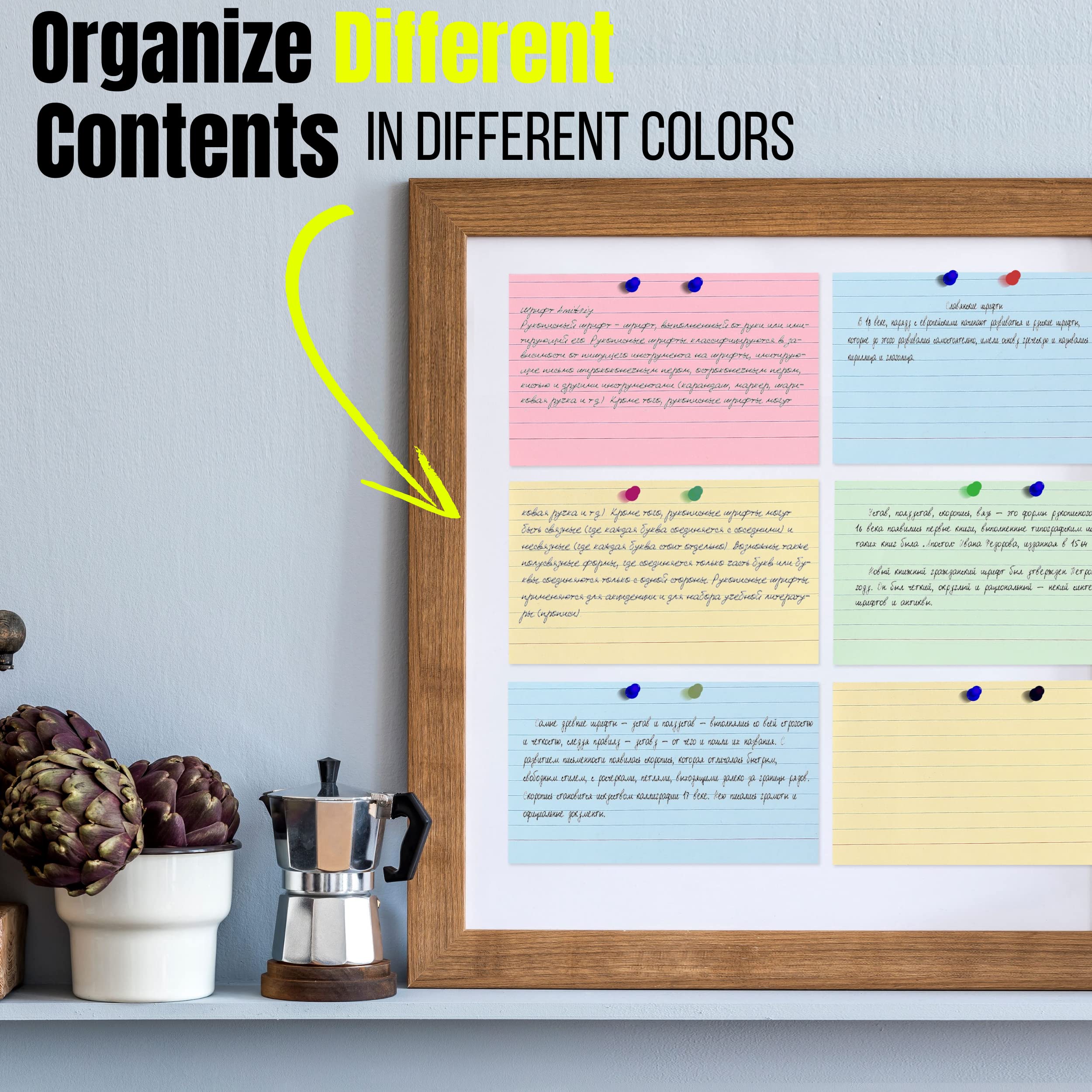 Mr Pen Pastel 3 X 5, 180 Lined Index Cards, Note Cards