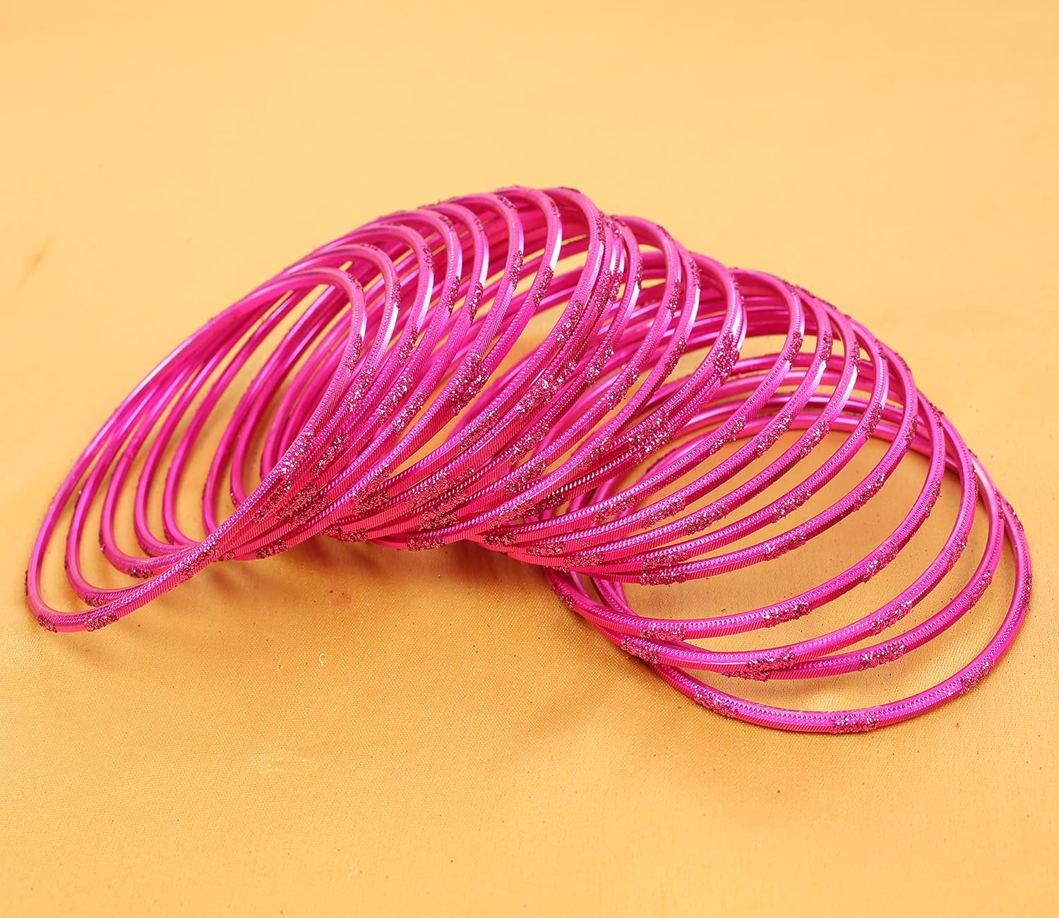Touchstone "Colorful 2 Dozen Bangle Collection Indian Bollywood Alloy Metal Textured Designer Jewelry Bangle Bracelets Set of 24 for Women