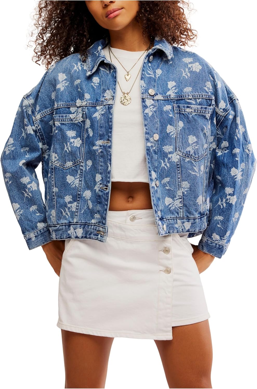 Free People womens Opal Swing Denim Jacket