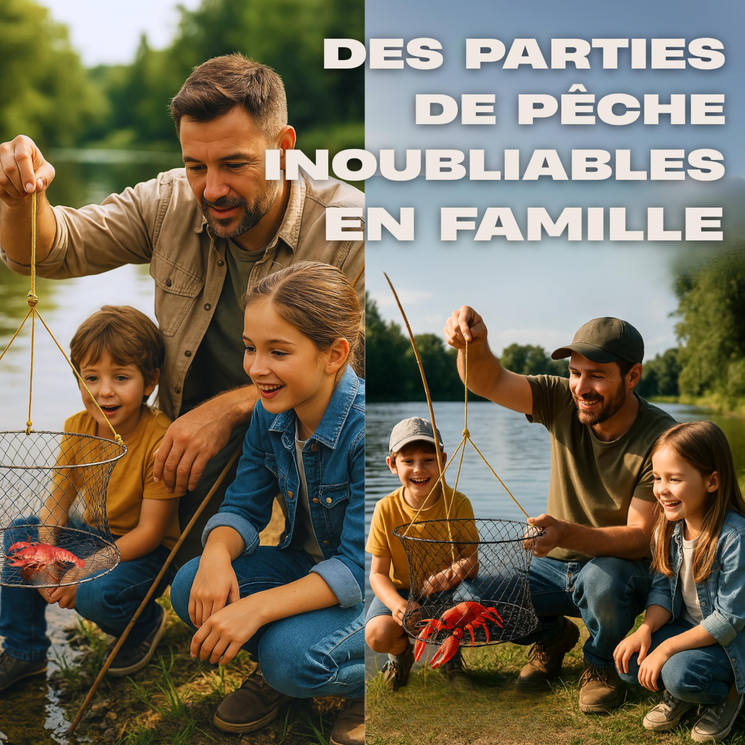 Lot De 3 Nasses À Écrevisses - Grand Diamètre - Corde 4,5m - Épingle À Appât – pour Pêche en Lac, Rivière Ou Étang – Filets De Capture D’écrevisses, Crabes Et Crevettes