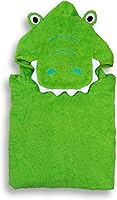 Vista 8 de Hudz Kidz Poncho de toalla con capucha prémium para niños y niños pequeños, 100% algodón (tiburón azul)