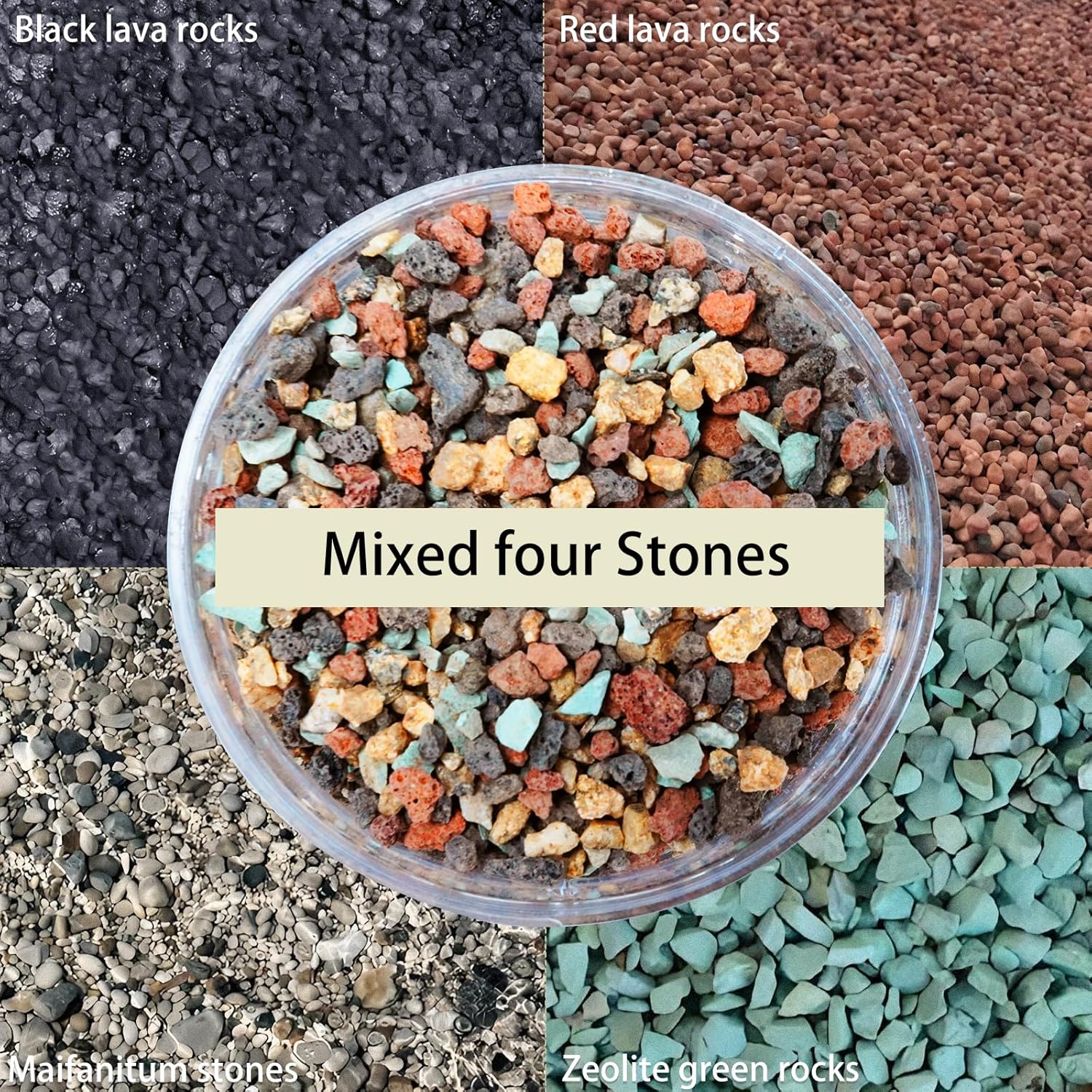 12lb Mix Lava Rocks Pebbles for Plant, Pumice Potting Soil Mix Decorative Top Dressing Landscaping Gritty Rock for Succulent, Bonsai, Cactus, Vase Filler
