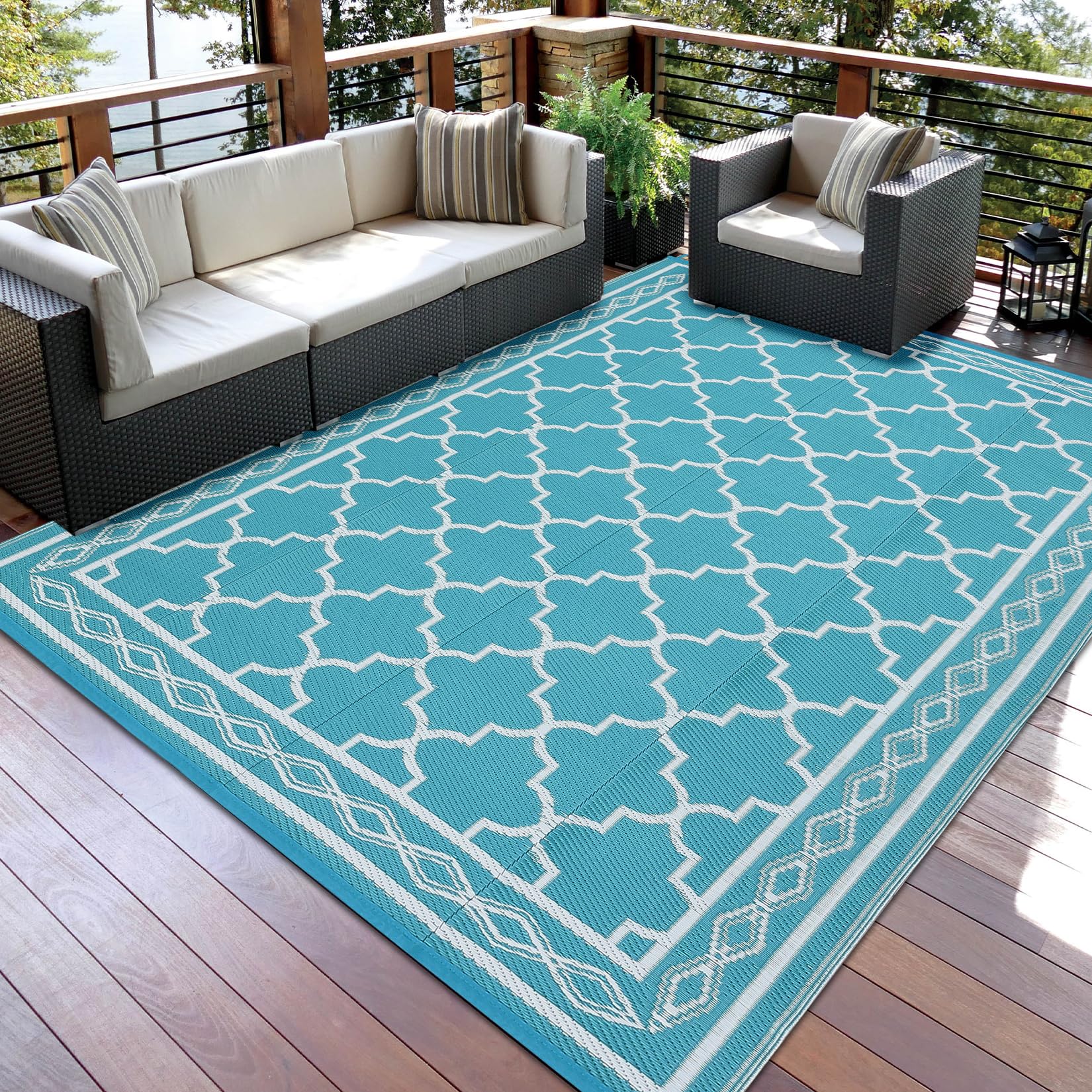Snapklik.com : GarveeHome Outdoor Rug 5x8 Waterproof Outdoor Plastic ...