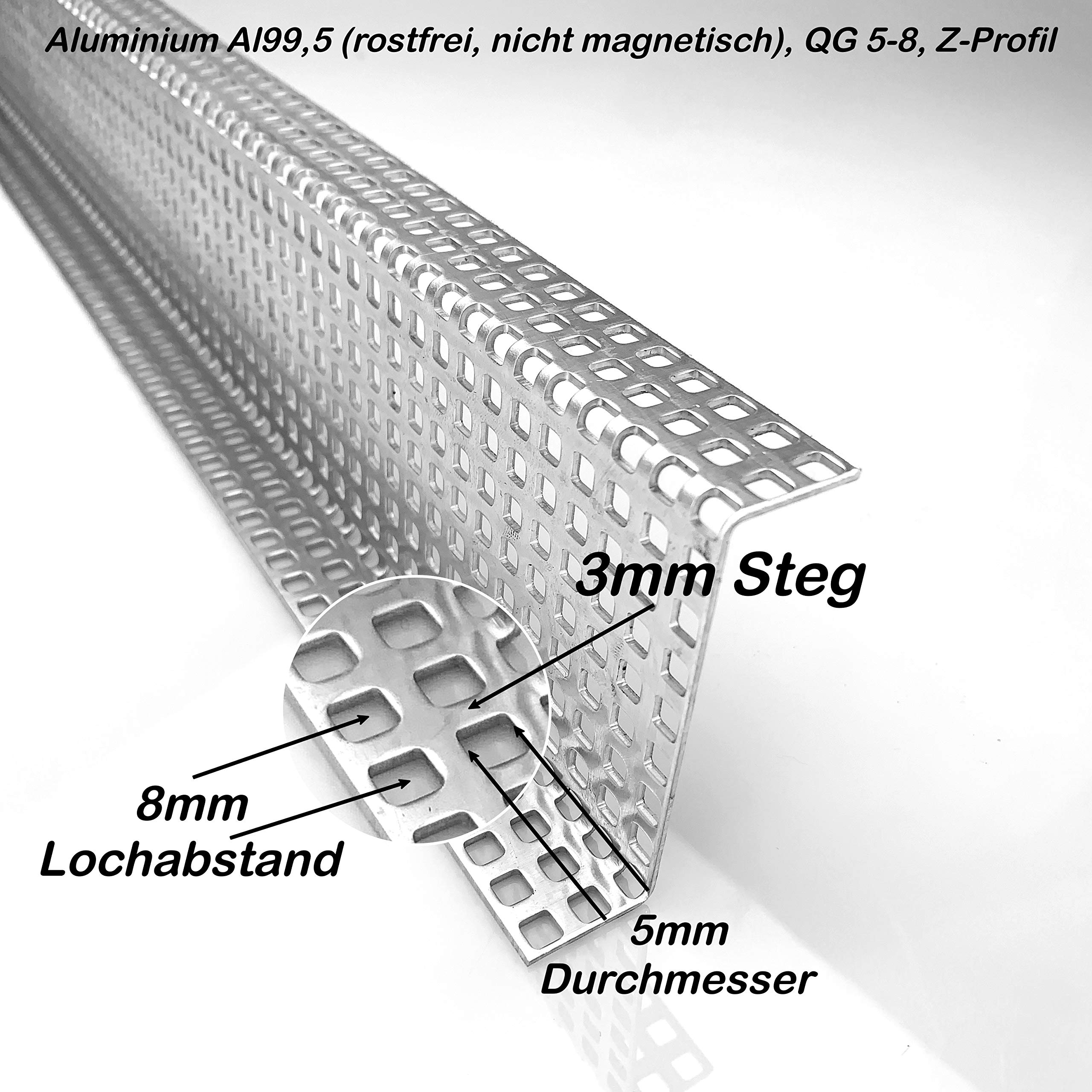 Edelstahl Winkellochblech 1,0 Mm – U-Profil RV5-8 Kiesfang, Maß Nach Wahl (500x35x60 Mm), Rostfrei Edelstahl Winkellochblech 1,0 Mm – U-Profil RV5-8 Kiesfang, Maß Nach Wahl (500x35x60 Mm), Rostfrei
